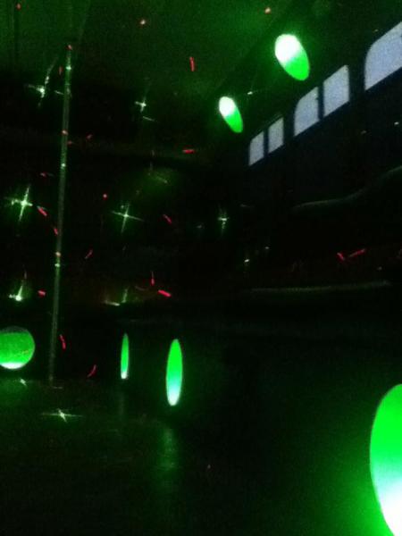 Enjoy a fun night with friends in our party bus and check out the light show!